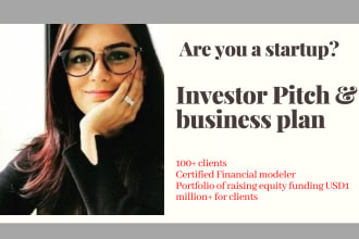 prepare financial model and pitch deck