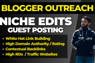 do blogger outreach for link insertion niche edits