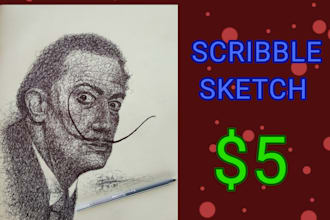 create a scribble art from your photo