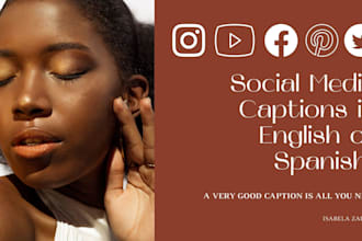 write 15 social media captions for business and personal