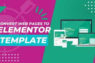 clone, copy or convert any web page into elementor template