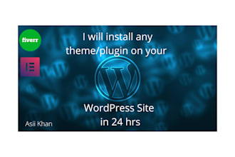 install wp any wordpress theme and plugins in 24 hrs