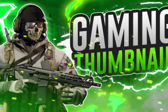 design custom youtube gaming thumbnails