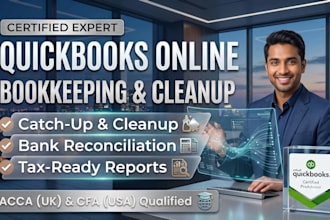 do quickbooks online bookkeeping, catch up, and reconciliation
