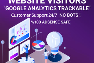 100k google analytics website page visitors targeted human traffic