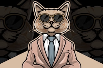 draw cool and cute portrait of your pet