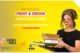 do book layout and format for KDP, ingram spark, lulu