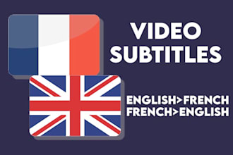 translate and subtitle your videos from english into french and vice versa