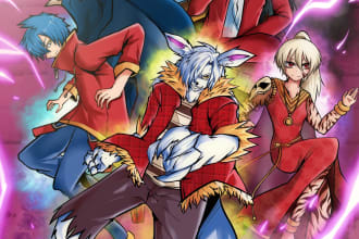 draw your dnd and original character with anime style