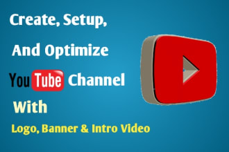 create youtube channel with, art, intro, outro