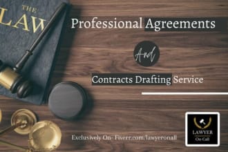 provide legal support draft and review contracts