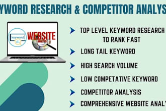 do SEO keyword research and competitor analysis