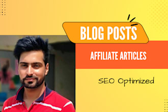write SEO optimized affiliate articles and blog posts