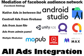integrate admob ads unity ads in android studio apps