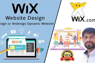 design or redesign dynamic wix website professionally