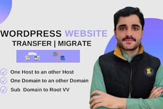 transfer, move website to new domain or hosting, migrate wordpress website