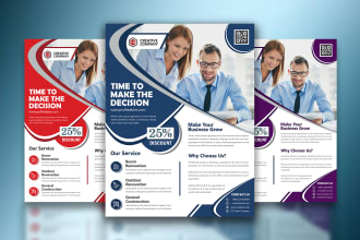 design professional corporate and business flyer in 24 hour