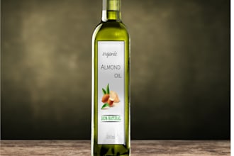 design eye catchy sweet almond oil label professionally