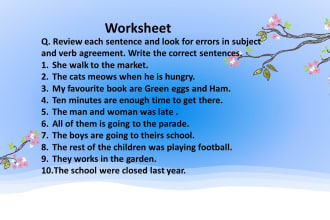 make english grammar quiz, test and worksheets