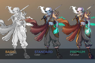 make design for your game, book, board game, dnd character