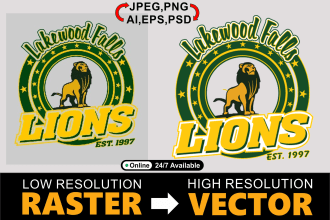 convert your sketch, logo, image in vector high quality