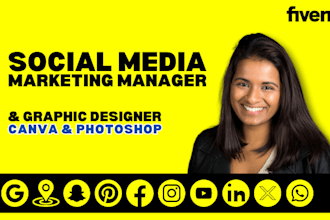 be your social media manager for social media marketing and content creation