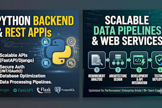 develop python backend services and data analytics pipelines