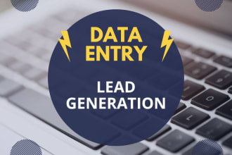do lead generation, data entry job, web research, email list building