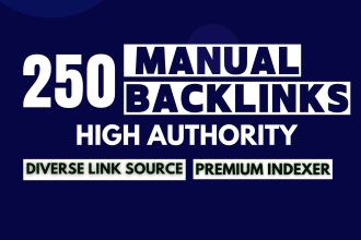 do 250 SEO profile backlinks with high authority white hat manual link building