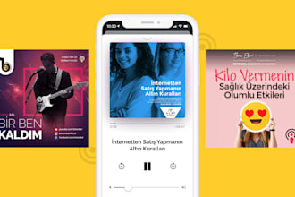 do professional podcast artwork, podcast cover design
