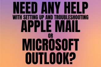 troubleshoot, setup emails on outlook, apple mail remotely