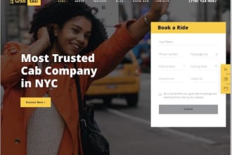 design professional car rental, chauffeur, limousine, booking, repair website