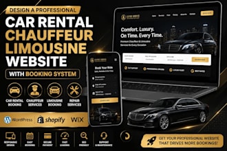 design a professional car rental, chauffeur, limousine, booking repair website