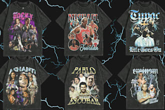design unique vintage 90s bootleg rap tshirt design
