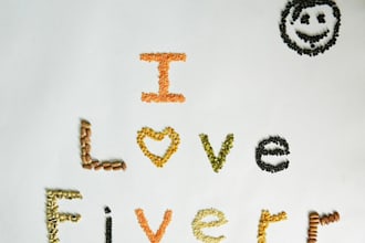 create a UNIQUE styled message or logo using different pulses lentils and cereals and give you a high resolution photograph