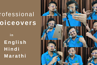 record a marathi voiceover in the desired quality and tone