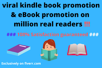 do viral amazon kindle book, ebook promotion, marketing on million reader