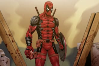 marvel or dc comic style custom illustration