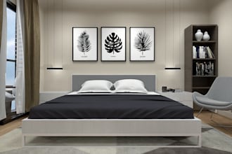 do room interior design, mood board and furniture sourcing