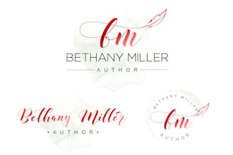 design author logo with unlimited revision