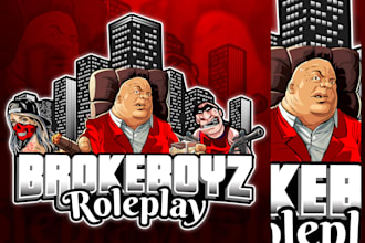 design fivem server logo for roleplay and discord
