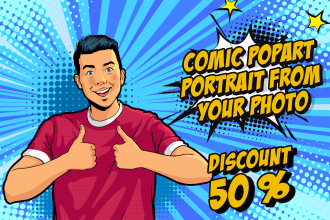 draw amazing comic pop art style from your portrait