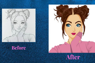 redraw, recreate, trace logo, image, vector art