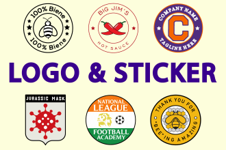 design round, badge, sticker, label, and patch logo
