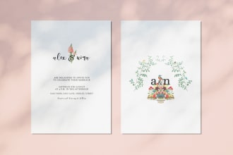 design an elegant wedding invitation