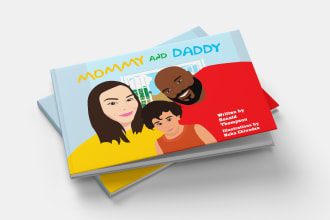 create 2d book cover illustration