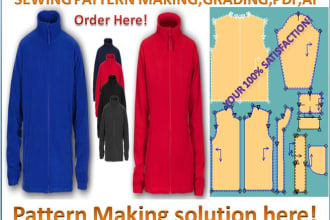 do pattern making, sewing pattern for your project