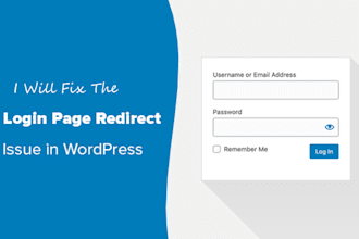 fix a login redirect issue in wordpress website