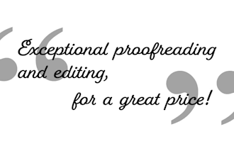 proofread and edit any writing