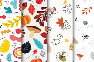 design a flat seamless pattern for kids
